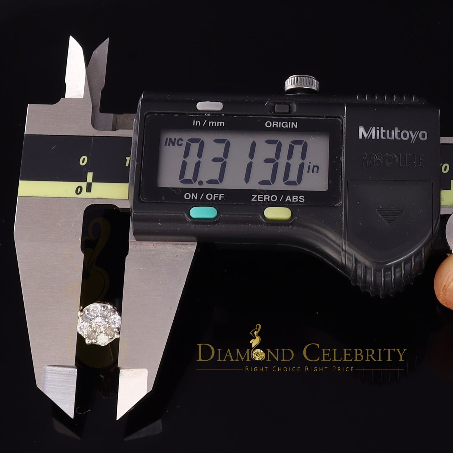 DiamondCelebritees 925 Yellow 1.96ct Sterling Silver Cubic Zirconia Women's Hip Hop Round Earrings