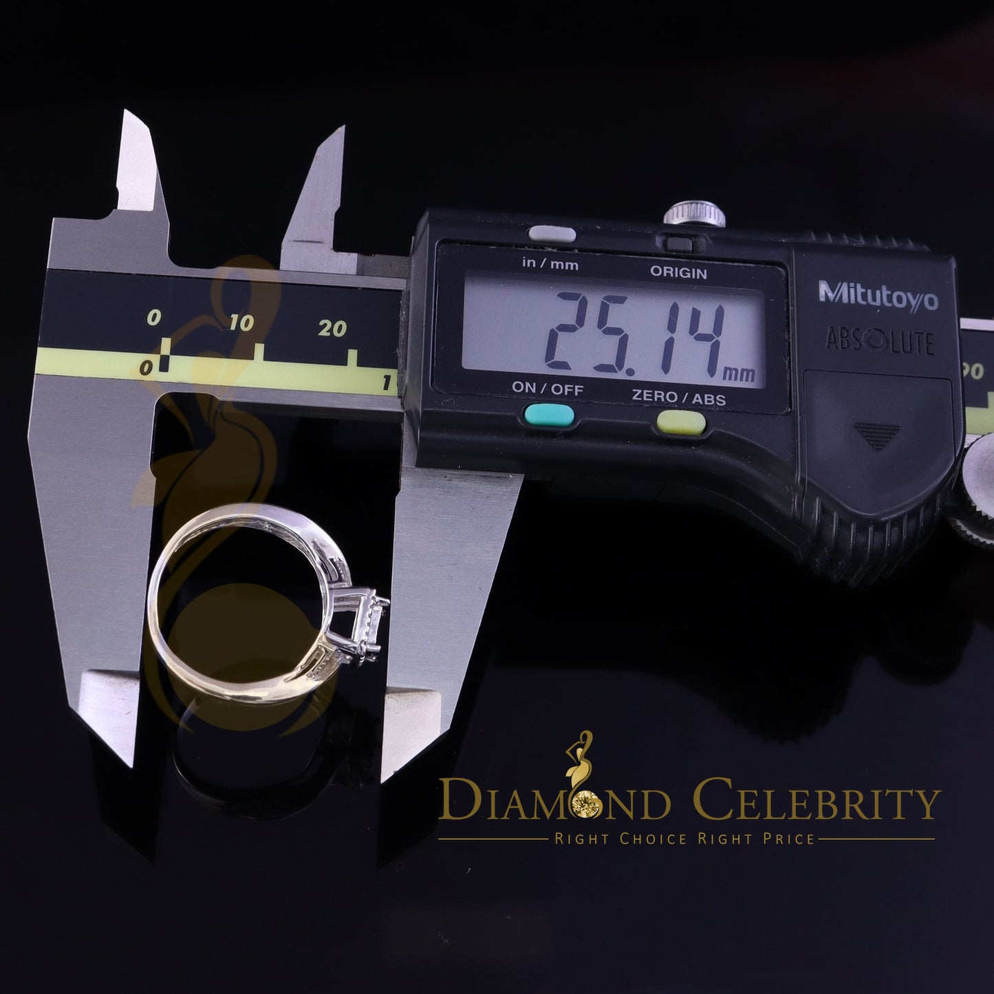 DiamondCelebritees 0.10CT Real Diamond 925 White Silver Womens Square Engagement Ring Size 6.5