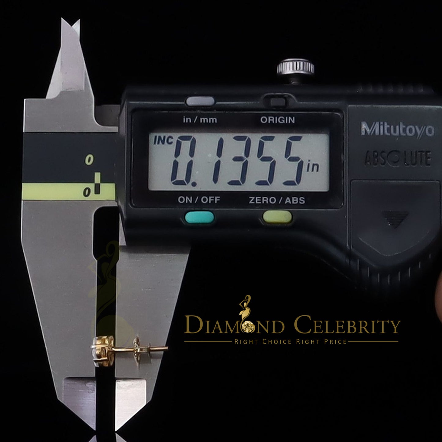 DiamondCelebritees 925 Yellow Silver 0.76ct Cubic Zirconia Women's & Men's Hip Hop Flower Earrings