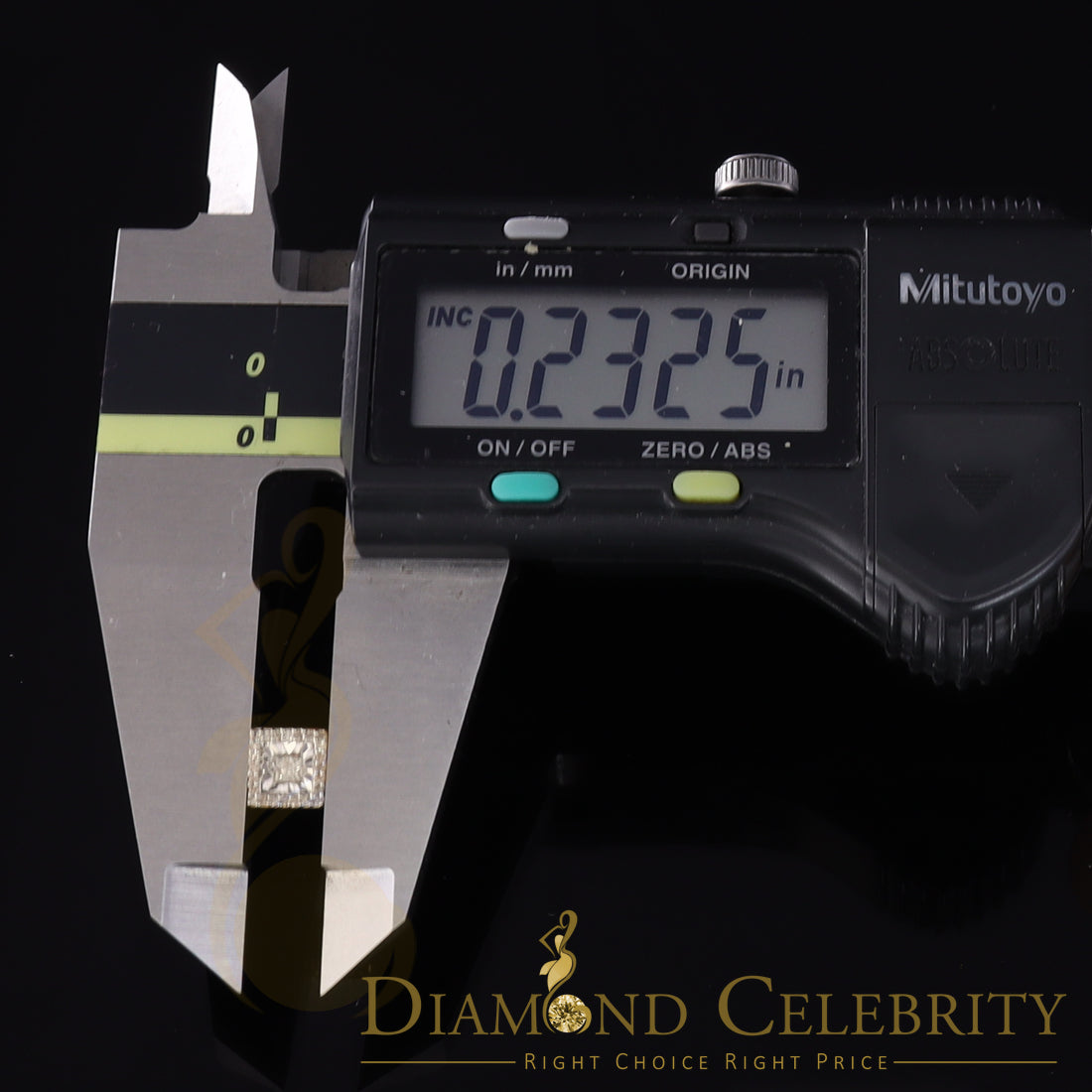 DiamondCelebritees 925 Yellow Silver 0.20ct Diamond Women's/ Men's Stud Square Fashion Earrings