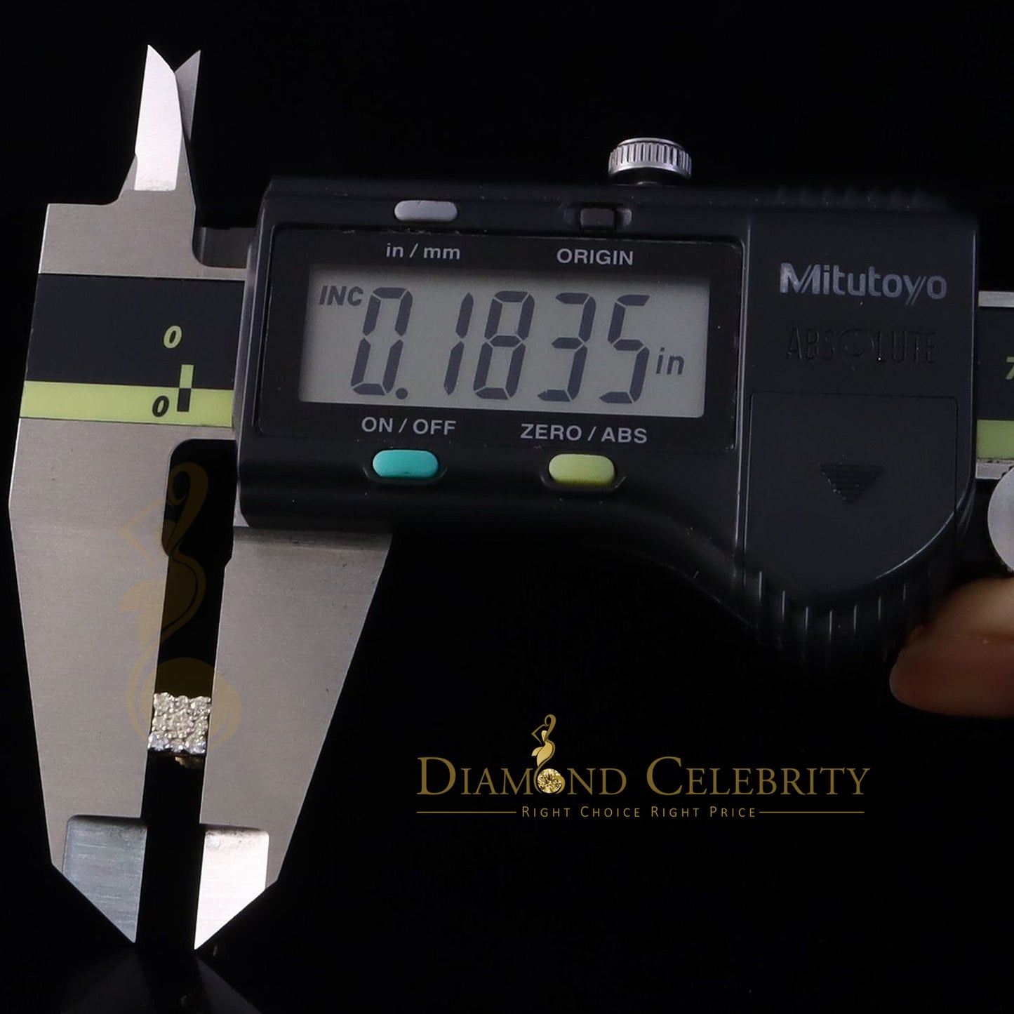 DiamondCelebritees Square Women & Men 925 Silver Yellow 0.25ct VVS D Moissanite Square Stud Earring