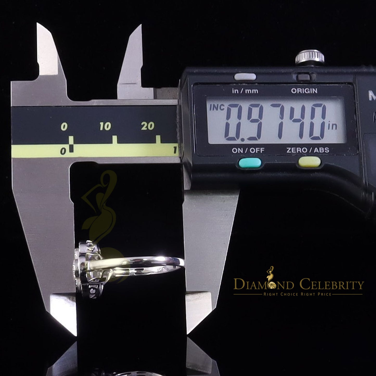 DiamondCelebritees 1.50ctVVS D Silver Moissanite Clover Shape Ring925Silver Size8 for Men's/Women's