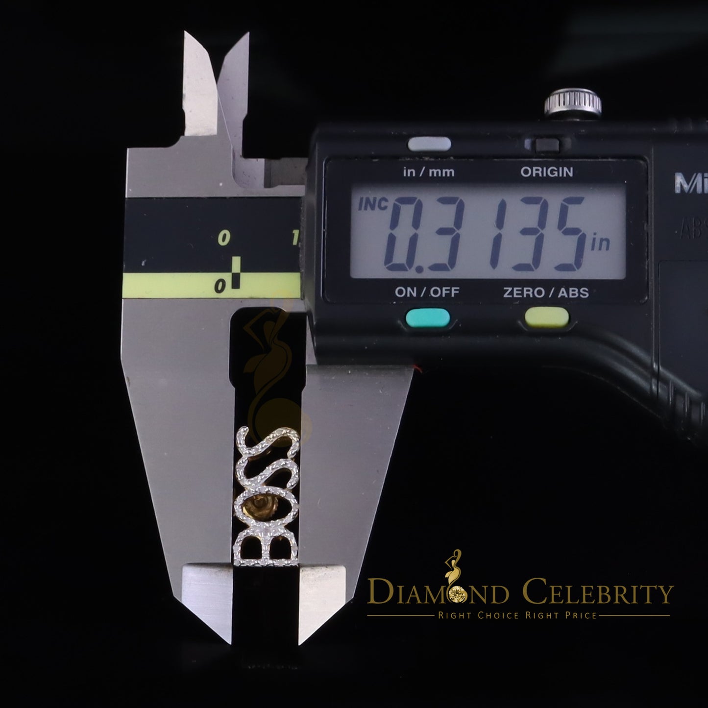 DiamondCelebritees 925 Sterling Silver Yellow Natural BOSS Women's 0.20 Ct Diamonds Stud Earrings