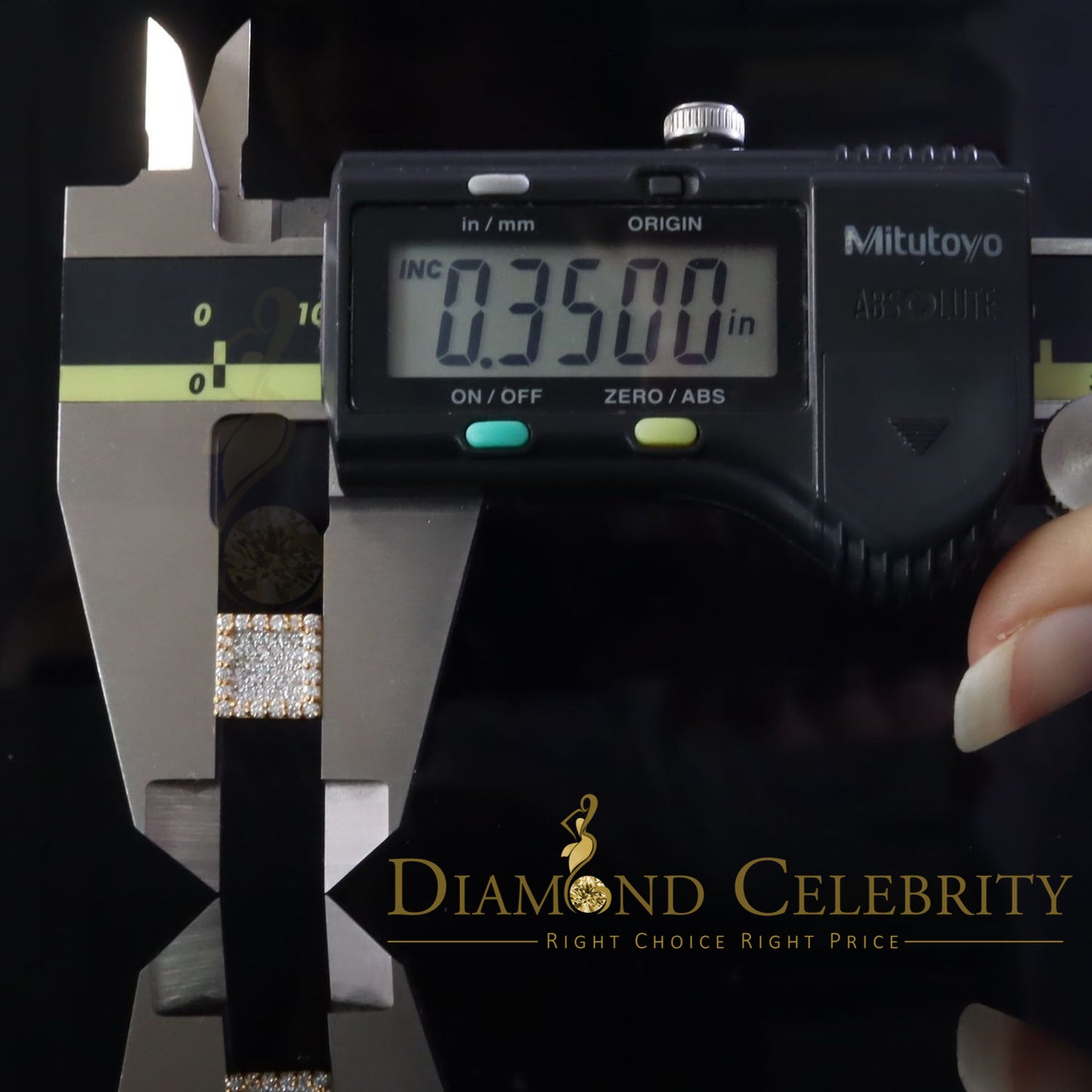 DiamondCelebritees 925 Yellow Silver 0.80ct VVS 'D' Moissanite Square Stud Earring Men's/Womens