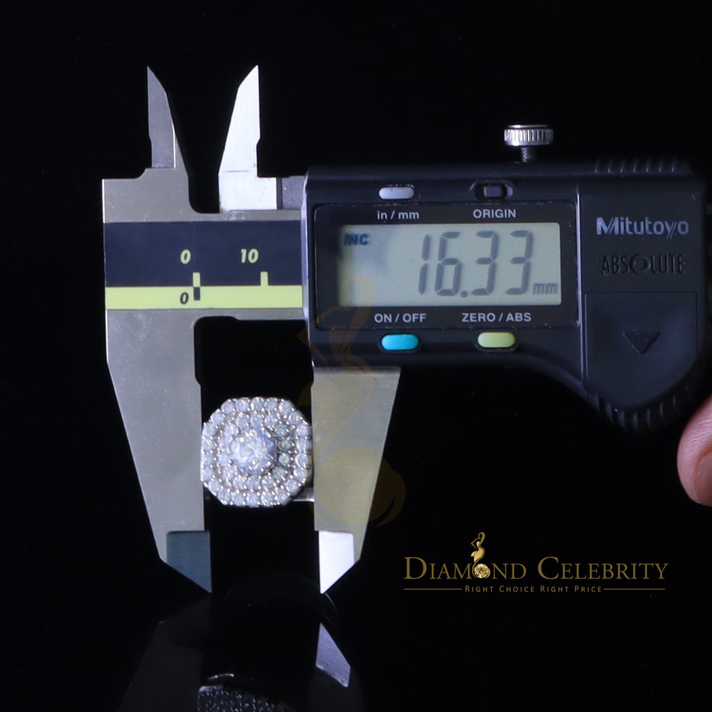 DiamondCelebritees 925 silverJewelry White 8.25 ct Cubic Zirconia Wide Octagon Men Ring Size 7.5