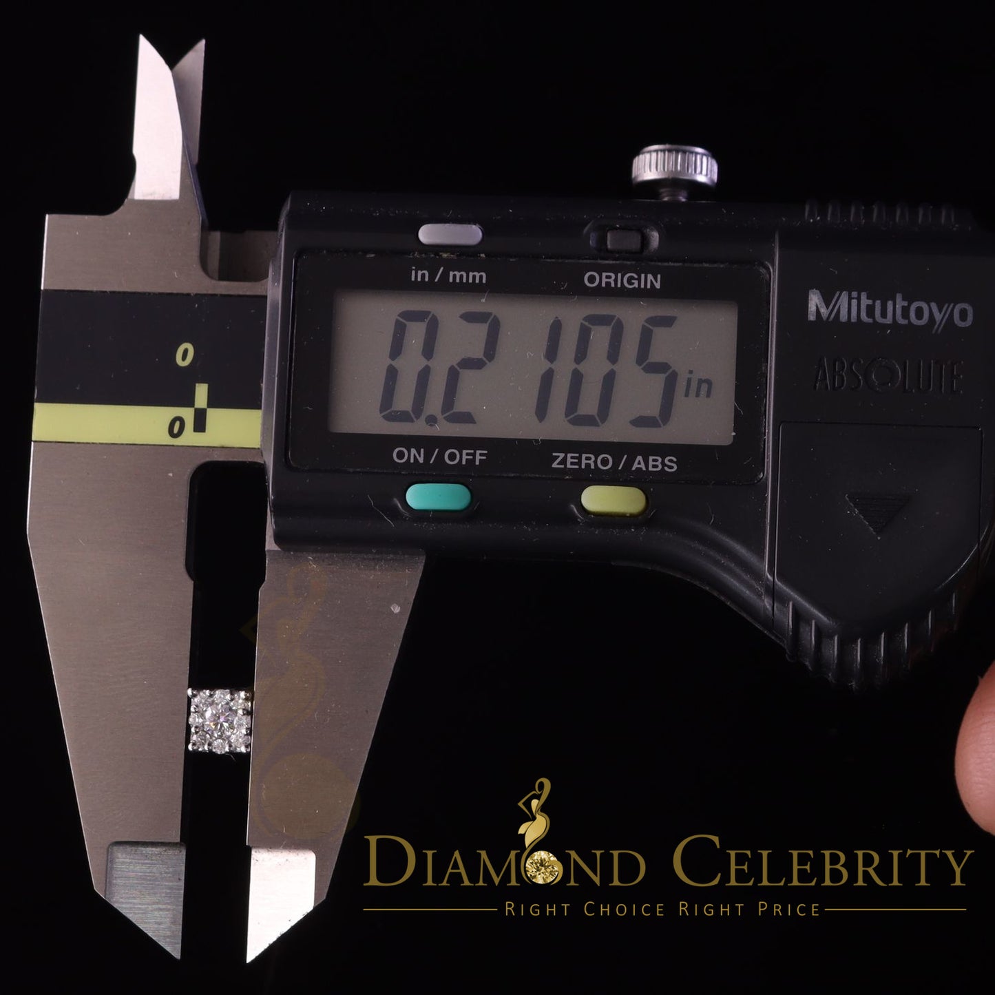 DiamondCelebritees 10k Real White Gold 0.33ct VVS 'D' Color Real Moissanite Stud Square Earrings
