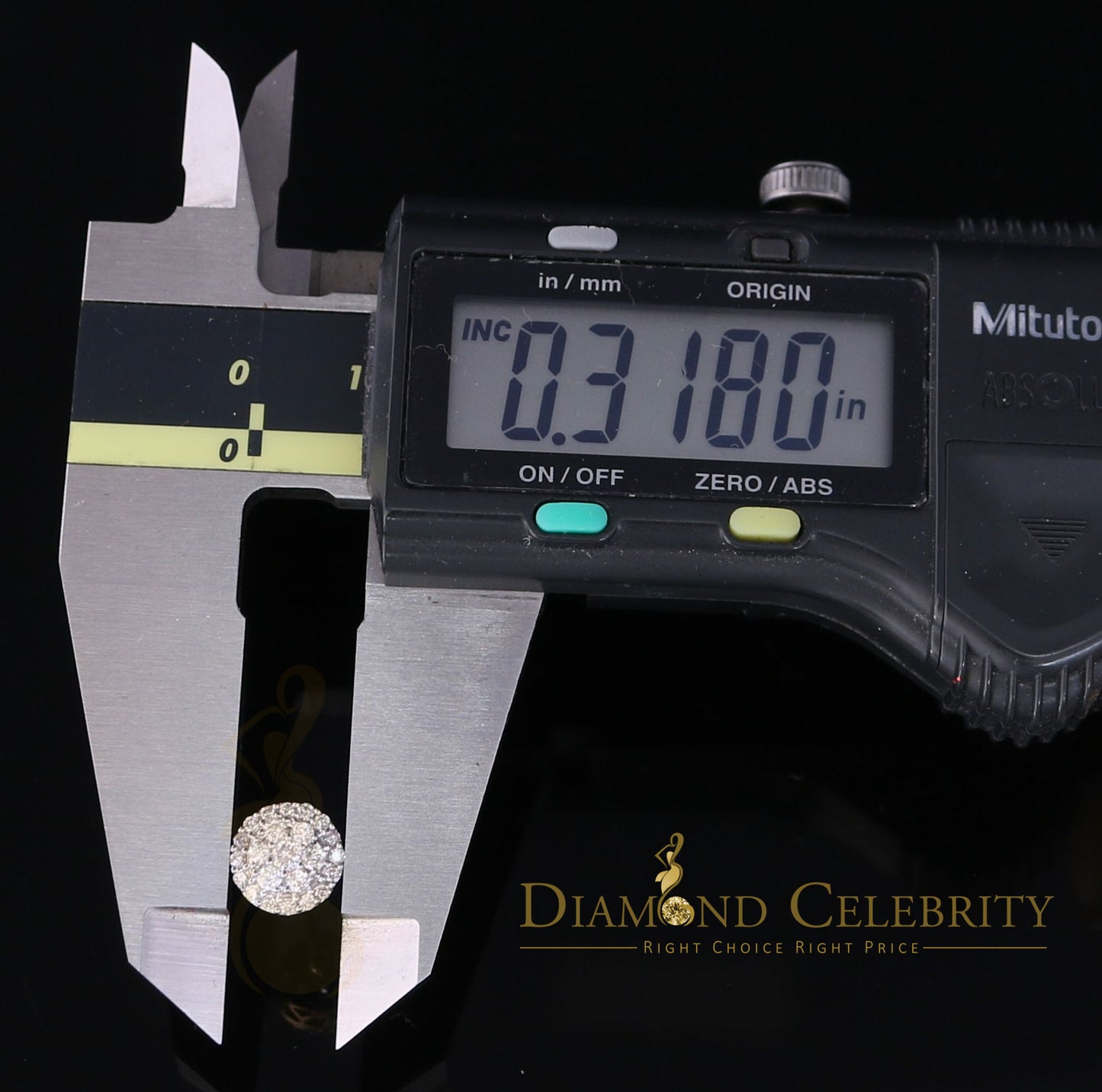 DiamondCelebritees Beautiful 10K Real Yellow Real Diamond 0.55CT Men's/Women's Stud Round Earring