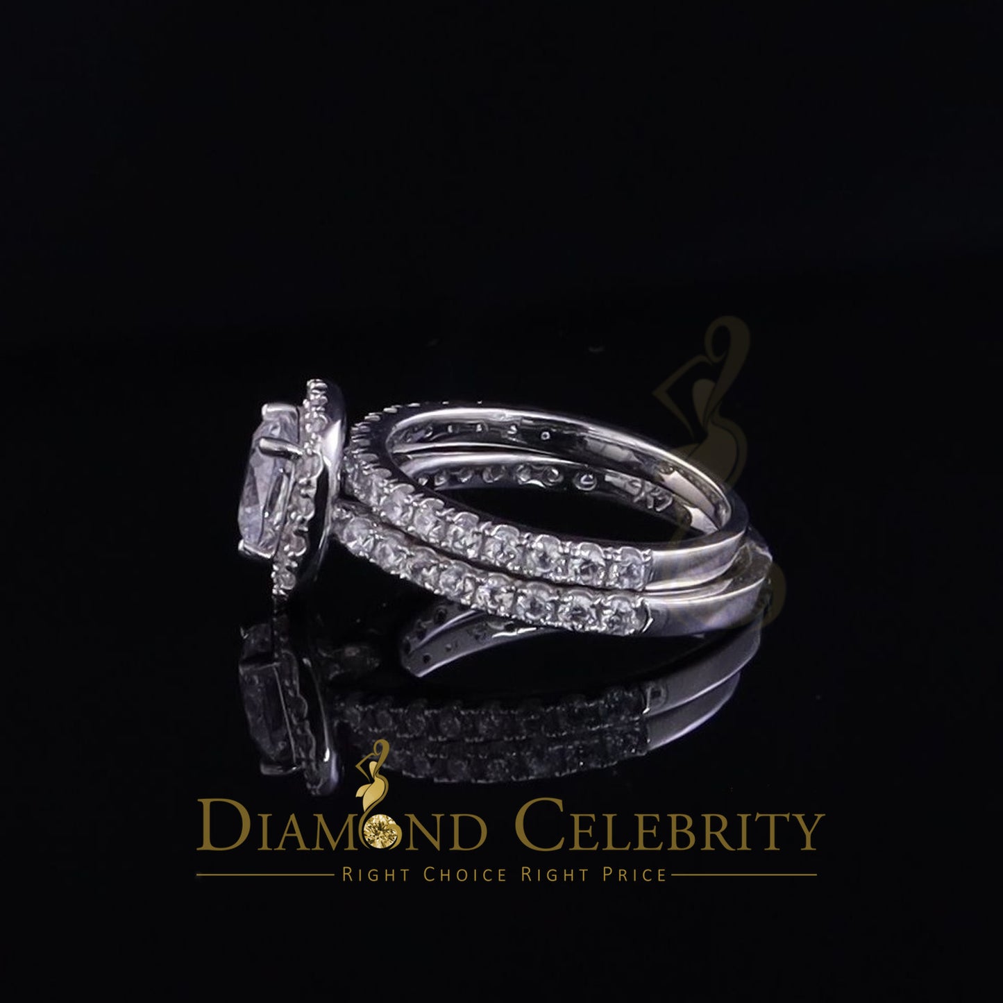 DiamondCelebritees 6.80ct White Cubic Zirconia 925 Sterling Silver Bridal Fashion Womens Ring SZ 7