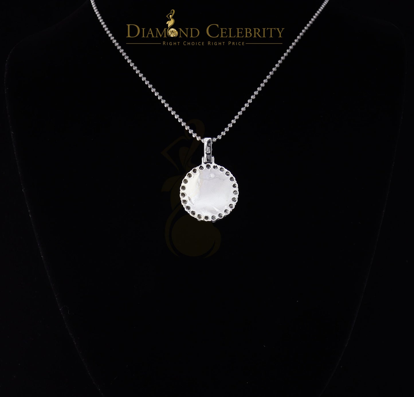 DiamondCelebritees Real 0.50ct Diamond 925 Sterling Silver 1.0" PICTURE Fashion White Pendant