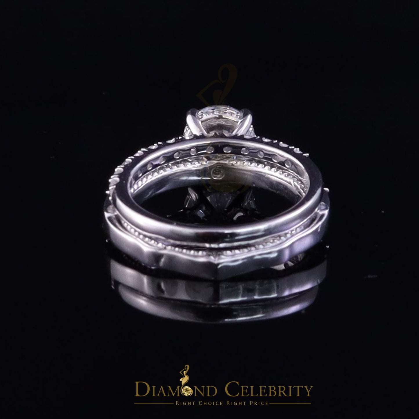 DiamondCelebritees 4.29ct White Cubic Zirconia 925 Sterling Silver Bridal Fashion Womens Ring SZ 7
