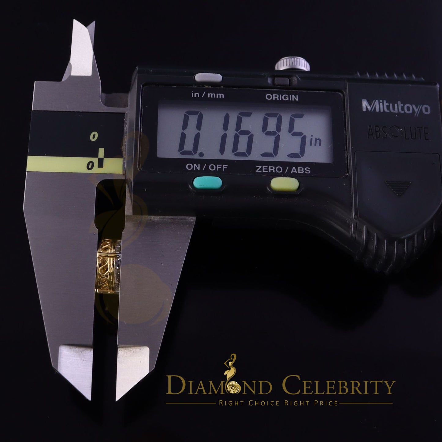 DiamondCelebritees 925 Silver Real 1.02ct Cubic Zirconia Round Yellow Earrings For Men's & Women's