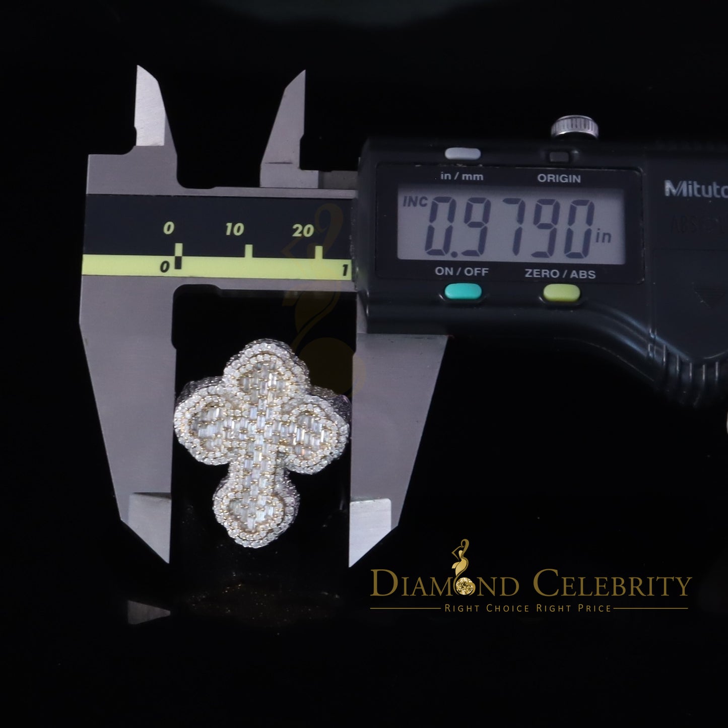 DiamondCelebritees New White 925 Sterling Silver 6.00ct VVS D Moissanite Rings Size 10 Cross Men's