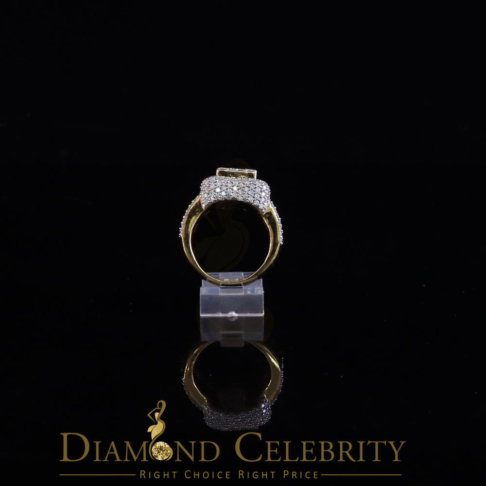 DiamondCelebritees Men's White 925 Silver 5.50ct VVS D Baguett Moissanite Square Pinky Ring Size 11