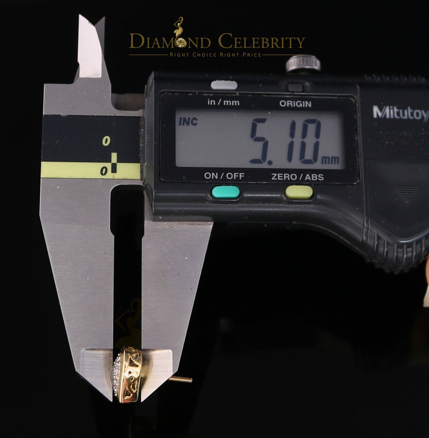 DiamondCelebritees10K Real Yellow Gold with 0.25CT Real Diamond Men's/Women's Stud Micro Earring