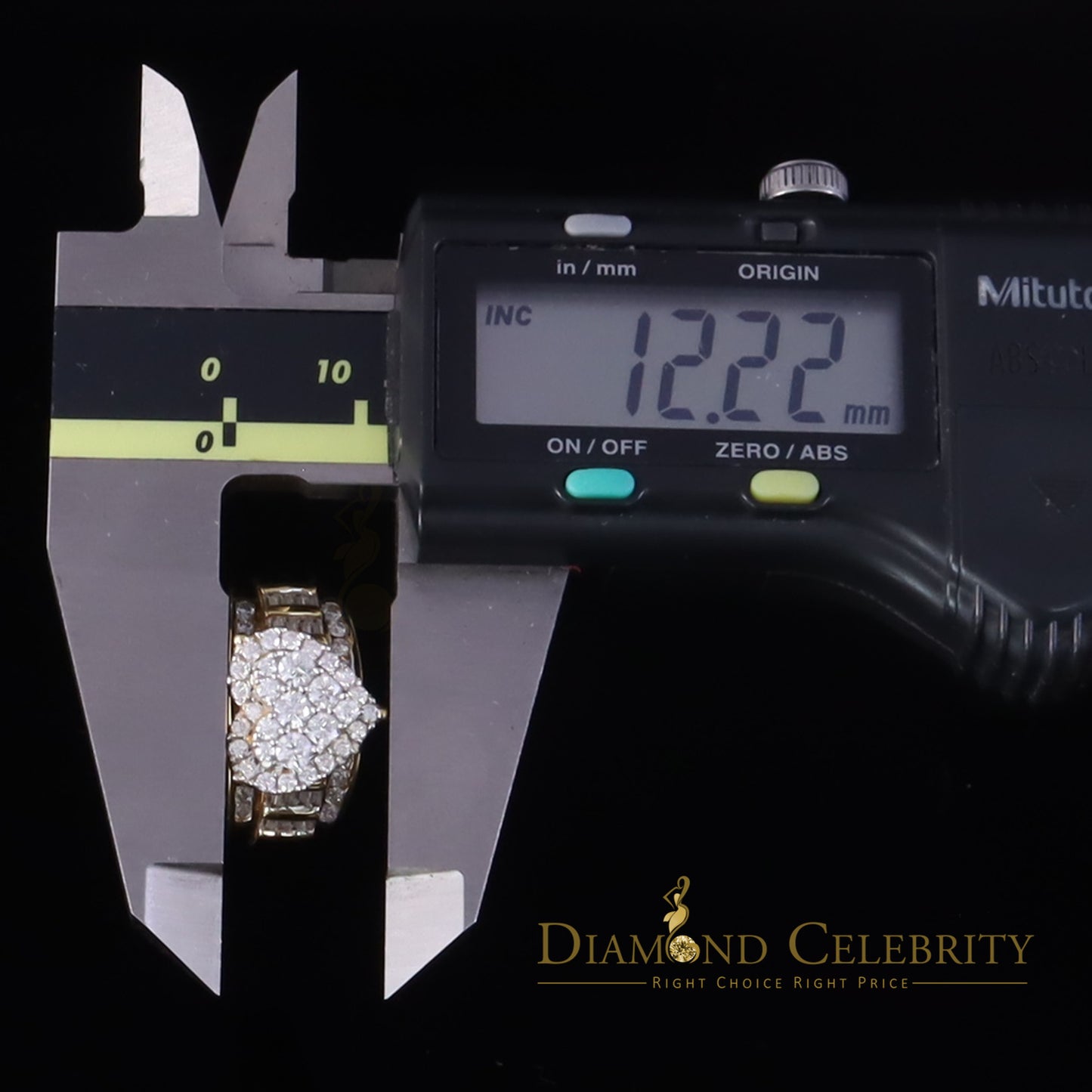 DiamondCelebritees Womens Cinderella Heart Ring SZ7 Yellow 925 Silver 1.00ct VVS D Moissanite