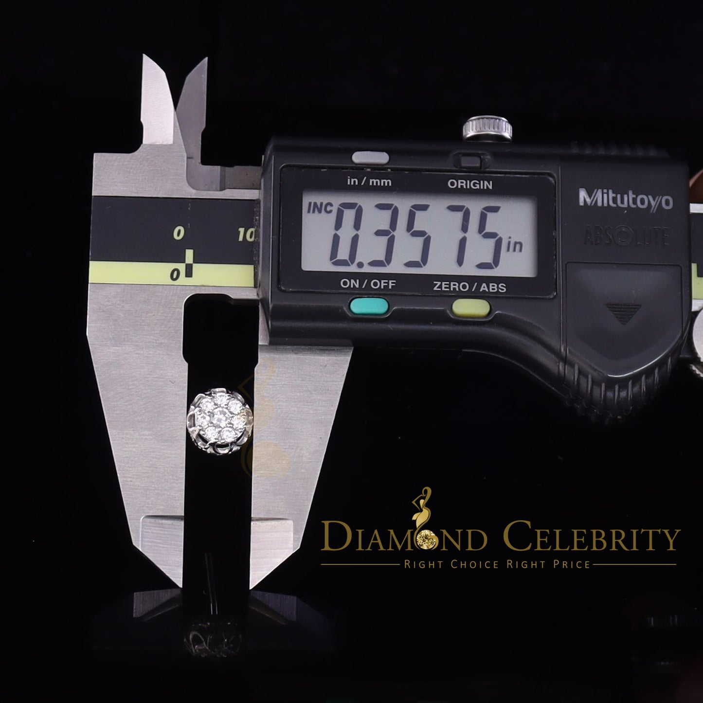 DiamondCelebritees 1.14ct Cubic Zirconia 925 White Silver Women's & Men's Hip Hop Flower Earrings