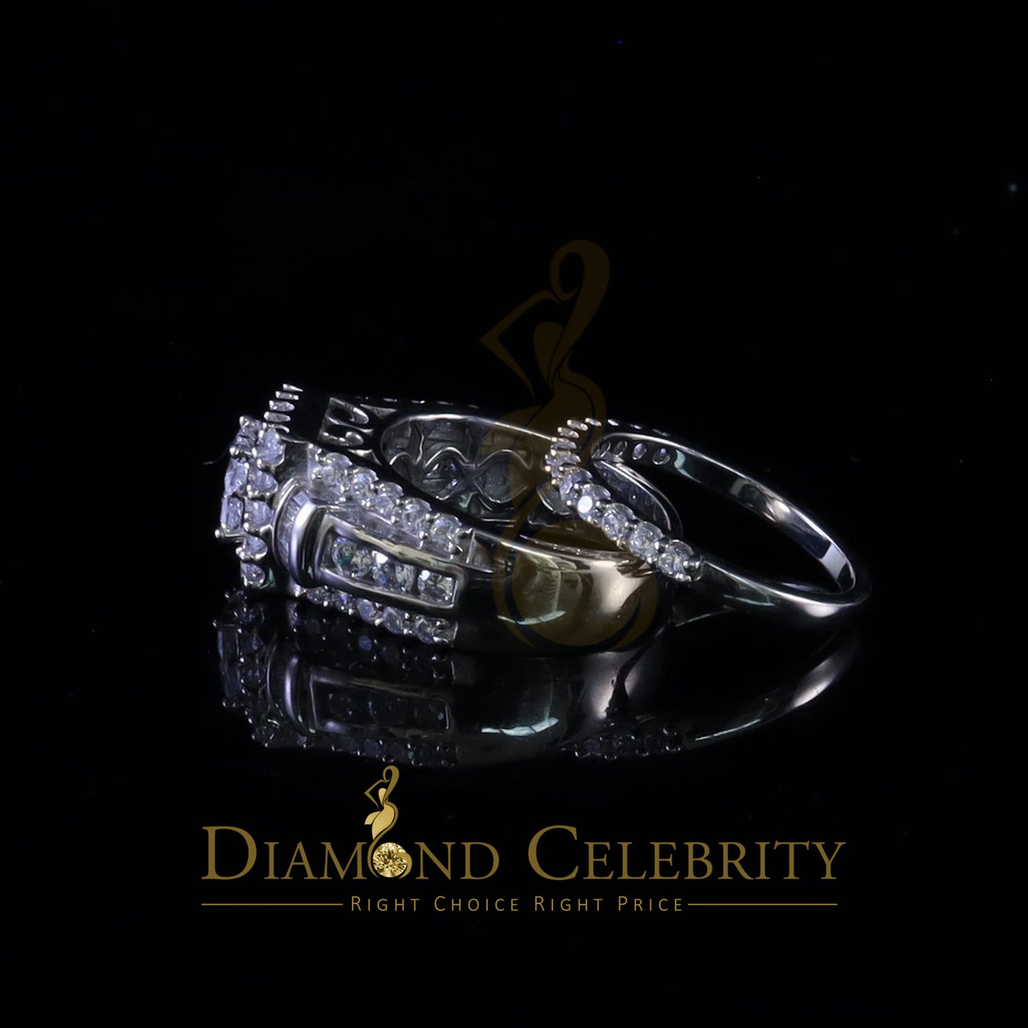 DiamondCelebritees 925 Sterling White 5.00ct Cubic Zirconia Silver Wedding Fashion Womens Ring SZ 7