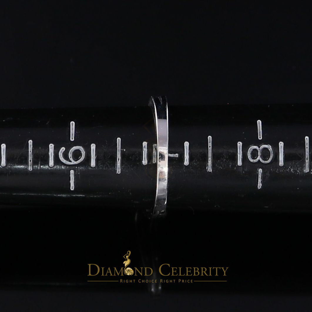 DiamondCelebritees Real 10kt White Gold with 0.25 CT Real Diamond Two Star shape Womens Ring Size 7