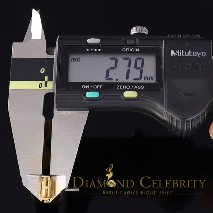 DiamondCelebritees 0.10ct Diamond Stud Earrings Yellow 925 Sterling Silver For Men's & Women's