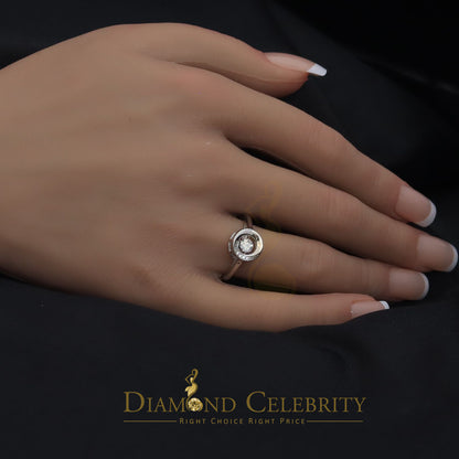 DiamondCelebritees 925 Sterling White Silver Cubic Zirconia Round Women's Ring Size 7.5