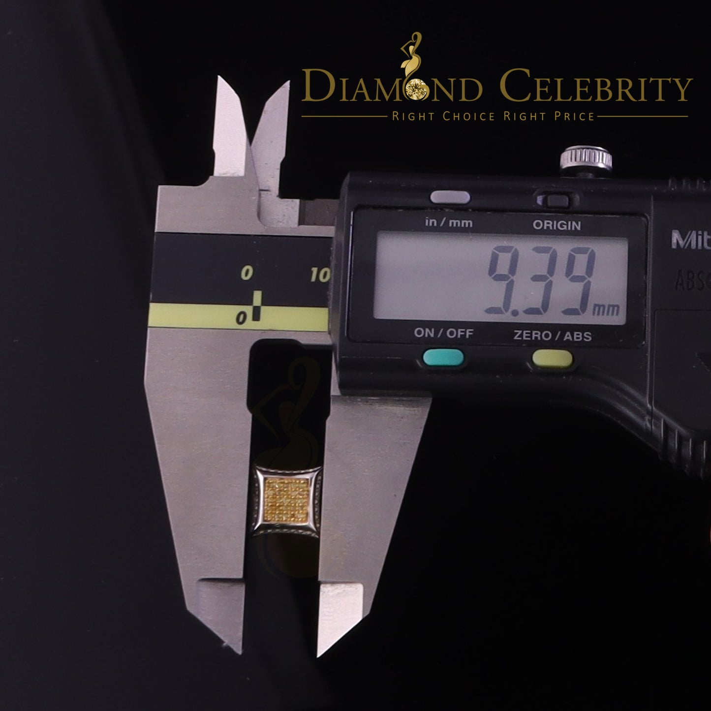 DiamondCelebritees Kite Shape 0.15ct Genuine Yellow Diamond 3D Earring 925 Sterling White Silver