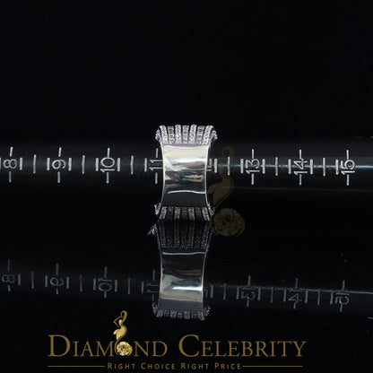 DiamondCelebritees 925 Sterling White Silver Cubic Zirconia 25.0ct Engagement Band Rings Men Size12