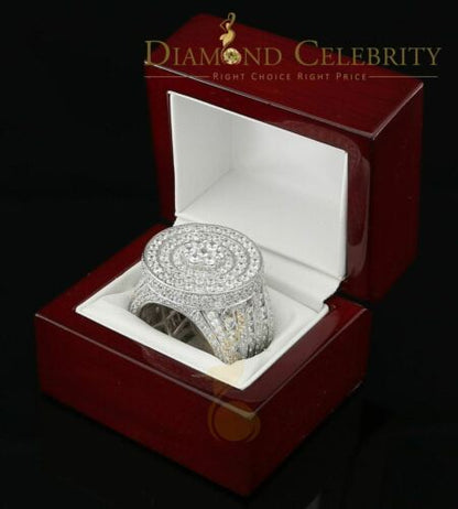 DiamondCelebritees 925 Sterling White Silver Cubic Zirconia 25.0ct Engagement Band Rings Men Size12