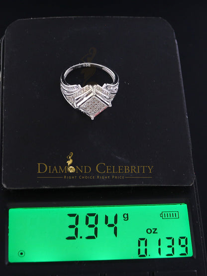 DiamondCelebritees 0.66CT Real Diamond 925 Sterling Silver White Square Men's Engagement Ring SZ 7