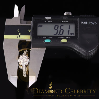 DiamondCelebritees 5.25ct Yellow 925 Sterling Silver Round Cubic Zirconia Women Bridal Ring Size 8