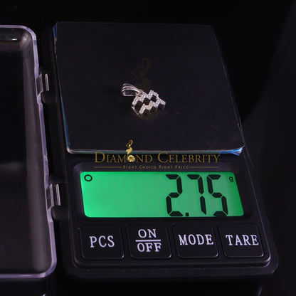 DiamondCelebritees 0.50ct Cubic Zirconia White Silver AQUARIUS FEBRUARY Month Pendant Men & Women