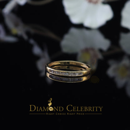 DiamondCelebritees 4.00ct 925 Sterling Yellow Silver Round Cubic Zirconia Women's/Men's Ring Size 9