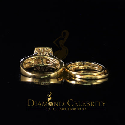 DiamondCelebritees 4.0ct Cubic Zirconia Sterling Yellow Silver Square Bridal Womens Ring Size 7.5