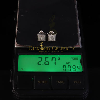 DiamondCelebritees  925 White Sterling Silver 2.44ct Cubic Zirconia Women's Hip Hop Kite Earrings