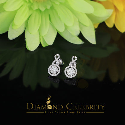 DiamondCelebritees  Men's /Women's Hip Hop White925 1.50ct Silver Screw Back CZ stud Earring
