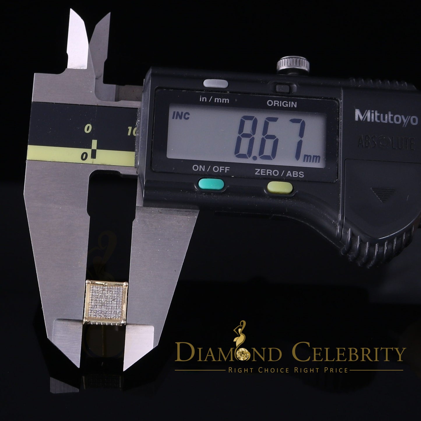 DiamondCelebritees 925 Sterling Silver 0.20ct Diamond Yellow Stud Men's/ Women's Earrings