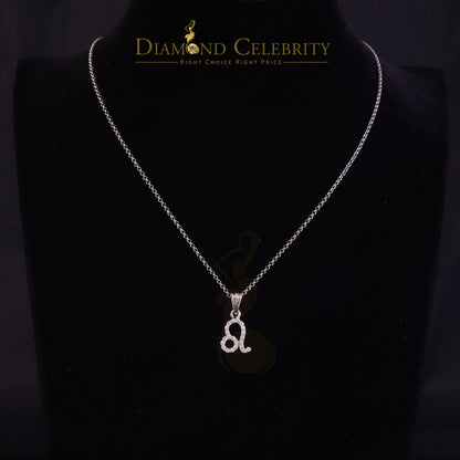 DiamondCelebritees 0.55ct Cubic Zirconia White Silver LEO-AUGUST Month Men's & Women's Pendant