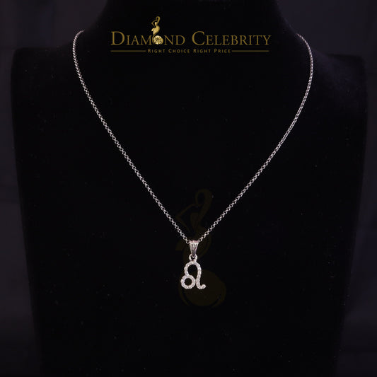 DiamondCelebritees 0.55ct Cubic Zirconia White Silver LEO-AUGUST Month Men's & Women's Pendant