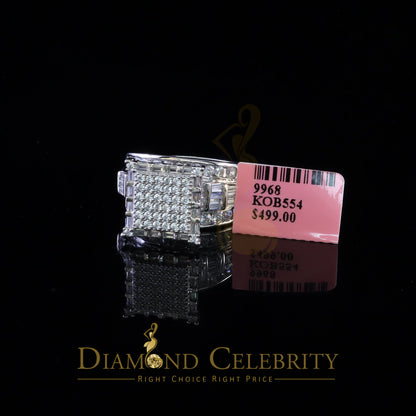 DiamondCelebritees Womens 6.04ct White Cubic Zirconia Silver Fashion Square Womens Ring Size 9
