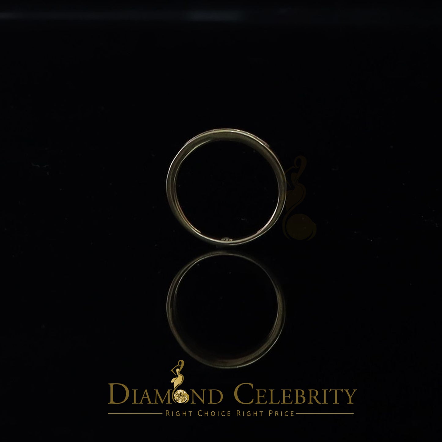 DiamondCelebritees 4.00ct 925 Sterling Yellow Silver Round Cubic Zirconia Women's/Men's Ring Size 9