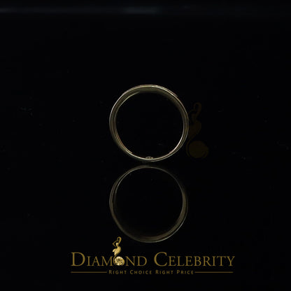 DiamondCelebritees 4.00ct 925 Sterling Yellow Silver Round Cubic Zirconia Women's/Men's Ring Size 9