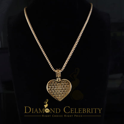 Diamondcelebritees Baguette Heart Pendant for Women's 7.50ct VVS D Clr Moissanite 925Yellow Silver