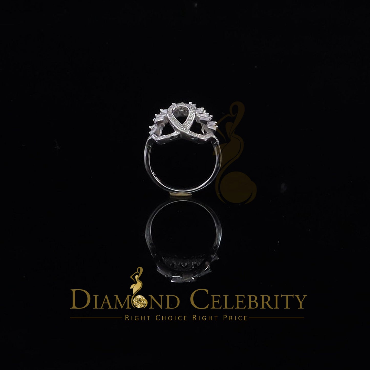 DiamondCelebritees 925 Sterling Silver 2.0 ct Cubic Zirconia White Silver Crown Women's Ring Size 7