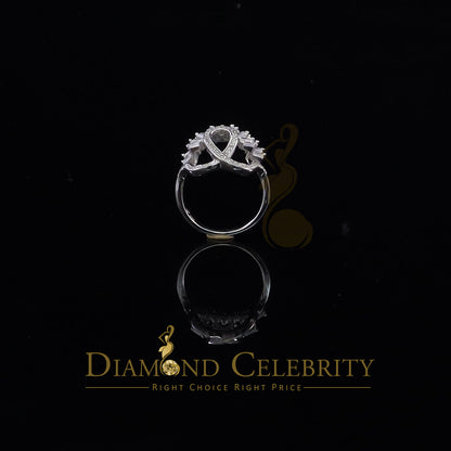 DiamondCelebritees 925 Sterling Silver 2.0 ct Cubic Zirconia White Silver Crown Women's Ring Size 7