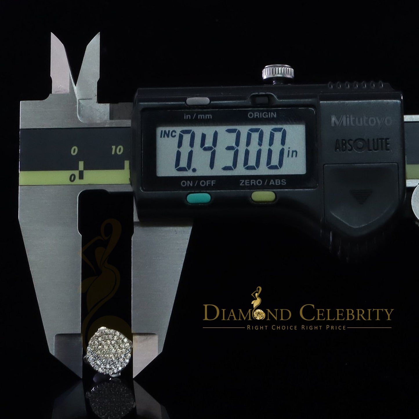 DiamondCelebritees  White 925 Silver 0.90ct Cubic Zirconia Women's & Men's Hip Hop Round Earrings