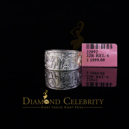 DiamondCelebritees White 925 Sterling Silver Lucky Solid Good Luck Women's Ring SZ 7