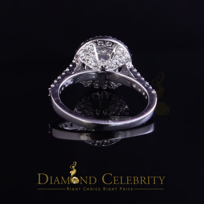 DiamondCelebritees 4.50ct Cubic Zirconia 925 White Silver Round Engagement Women's Ring Size 7