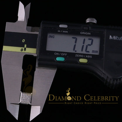 DiamondCelebritees Aretes Para Hombre 925 Silver 0.15ct Diamond Women & Men Square White Earrings