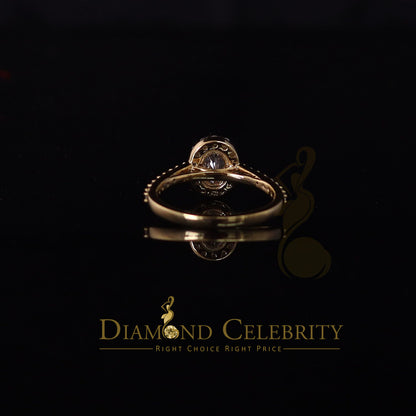 King Of Blings  10K Yellow Gold 1.50CT 'VVS' 'FL' D clr Oval Cut Moissonite Womens Ring Size 7