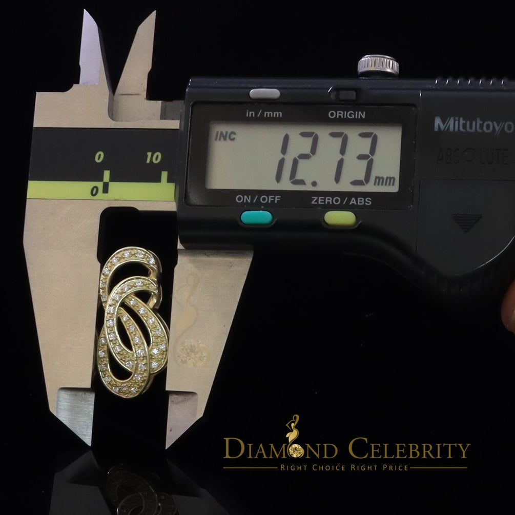 DiamondCelebritees Promising Yellow Sterling Silver Charm FASHION Pendant 0.28ct Cubic Zirconia