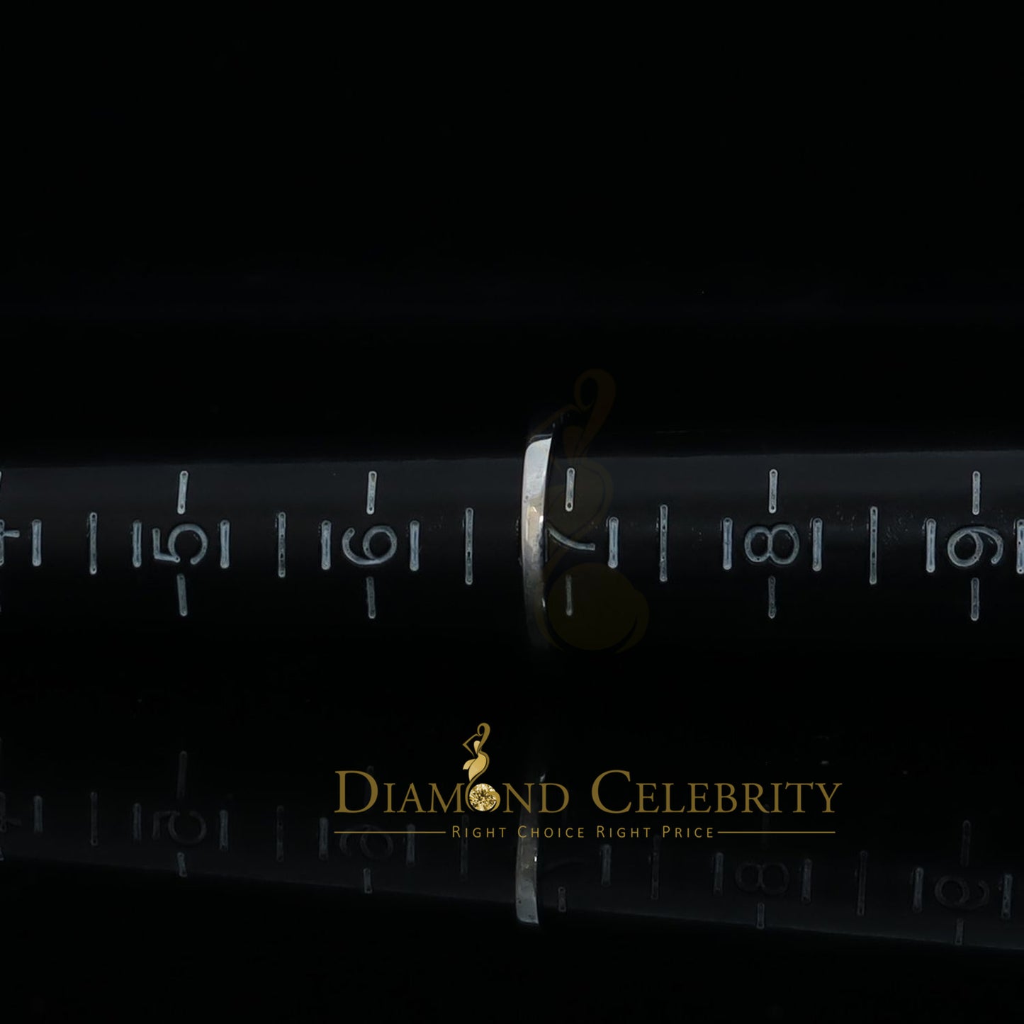 DiamondCelebritees 0.50ct Cubic Zirconia Sterling White Silver Round Engagement Women's Ring Size 7